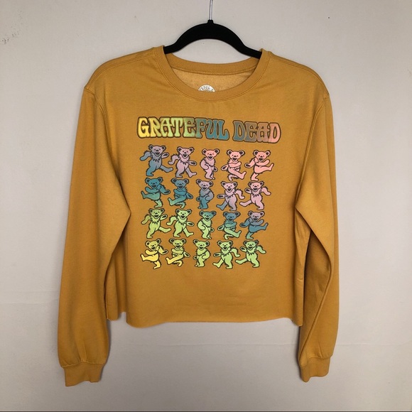 Grateful Dead Tops - Grateful Dead Long Sleeved Crop Graphic Sweatshirt